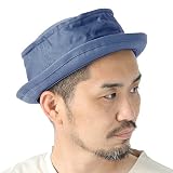 [ｒｅｇｎｕｕ] ポークパイハット メンズ 夏 帽子 大きいサイズ 63cm 62cm 61cm 大きめ 日本製 深め レディース ゴルフ 春 夏 冬 秋冬 無地 コットン バケハ バケットハット (XLサイズ(約63cm), ネイビー)