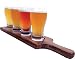 Alcraft Beer Tasting Flight Tray Set w/ 17" Paddle & 6 Ounce Pilsner Glasses