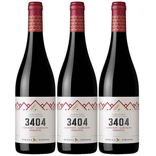 Bodega Pirineos 3404 | Vino Tinto con Denominación de Origen - Estuche 3 x 75 cl
