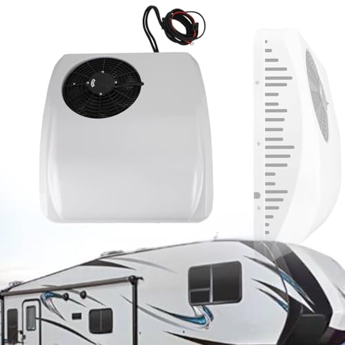 WEIMILOR Aire Acondicionado de Techo para RV, ultradelgado, silencioso, frío y Calor, Dos en uno, sin ductos, Control Remoto, Apto para vehículos de Camping, Camiones,12V