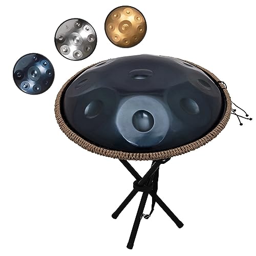 Handpan de acero negro 9 notas 22 pulgadas miniatura 1
