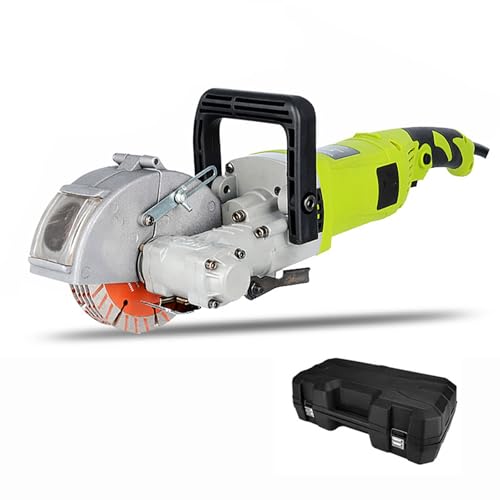 Scanalatrice per muri da 4000 W, Tagliatrice per scanalature per muri con 5 lame da 120 mm, Scanalatrice per muri elettrica con profondità e larghezza di taglio regolabili, per Granito