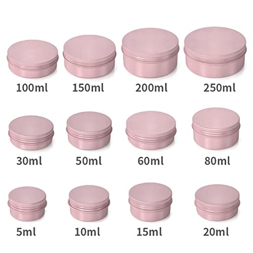 Image of Othmro 12pcs 2.7oz Metal Round Tins Aluminum Tin Cans Containers with Screw Lid, 68 * 42mm(DxH) Silver tin cans for Salve, Spices, Lip Balm, Tea or Candies 120ml