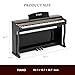 UMOMO U-732 88 Weighted Key Digital Piano with Adjustable Light, Hammer Action Electric Piano with Piano Stand, Full Size Electronic Piano Keyboard for Beginner, Adults, Glossy Black