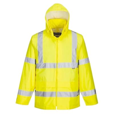 Portwest Chubasquero De Alta Visibilidad, Tamaño: M, Color: Amarillo, H440YERM | Ya disponible en tu tienda friki favorita! En mundofriki.es!