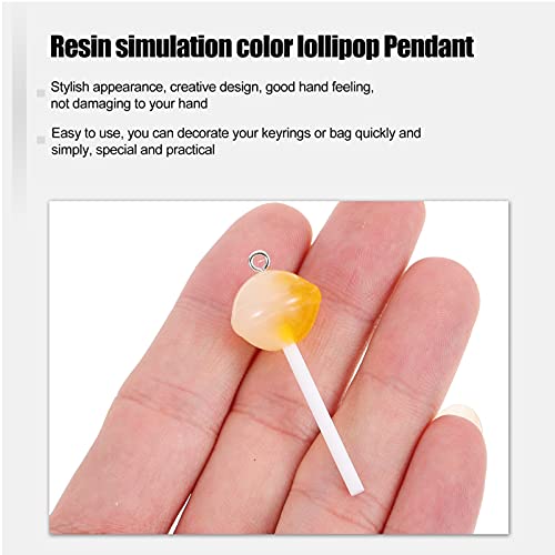 ARTIBETTER 30 Pcs Lollipop Resina Encantos Colorido Pirulito Encantos Pingentes Doces Sobremesa Doce