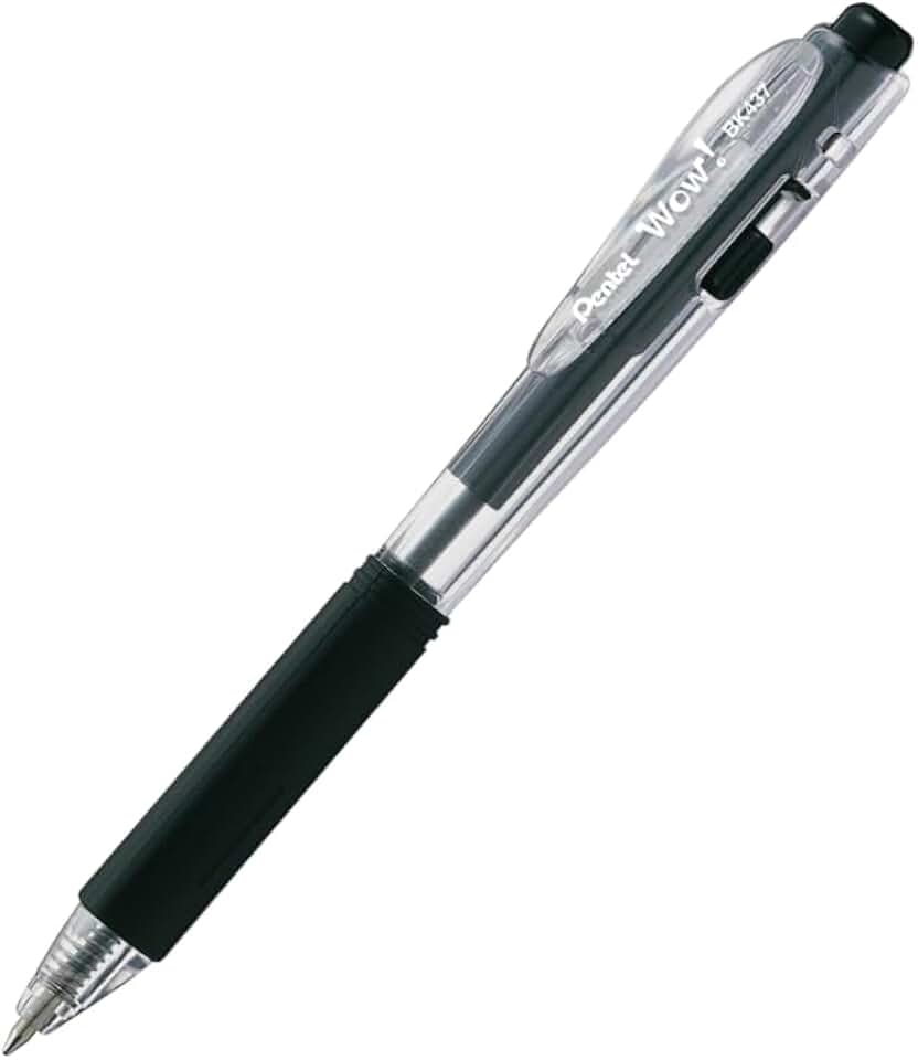 Pentel Caneta Esferográfica Wow 0.7mm Preta SM/BK437-A