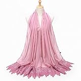 Materiale: misto cotone ZZBRY Sciarpa A Fascia da Donna in Pizzo con Scialle in Cotone A Bolle Nere Bianche Rosse Rosse Verdi Invernali