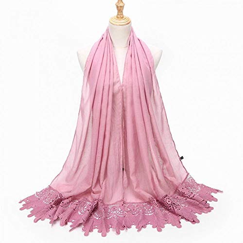 Écharpe longue en coton hiver rose et rouge : douceur et poésie florale