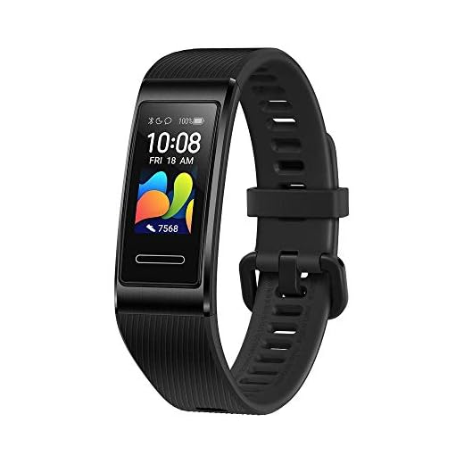 HUAWEI Band 4 Pro - Bracelet Connecté Fitness avec Écran Tactile AMOLED de 0.95", Capteur de Fréquence Cardiaque Continu 24/7, GPS Intégré, Étanchéité 5ATM, Noir