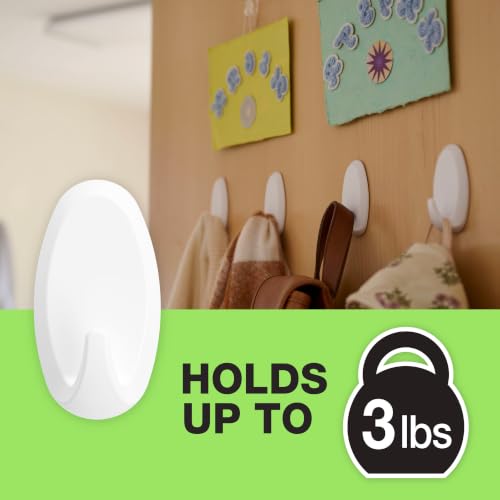 Image of FrogTape reMOVEables Heavy Duty Wall Hooks, Damage Free, White, 8 Pack
