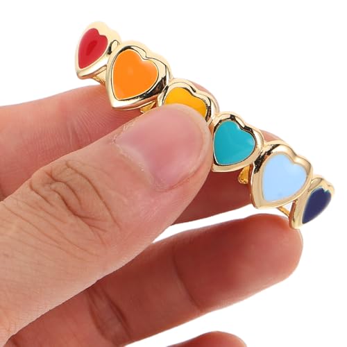 Grills metálicos dorados con esmalte colorido y clip firme 4