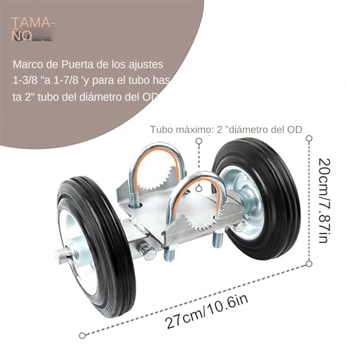 Roues pour portails roulants en acier robuste avec plaque de charge - 6