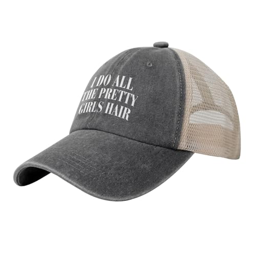 I Do All The Pretty Girls Hair Cap Mesh Denim Hat2
