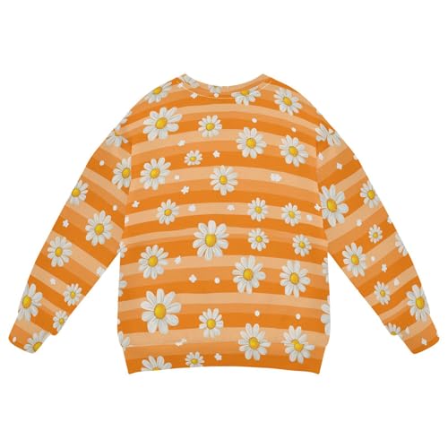 JUNZAN Adorable Daisies Big Girls Sweatshirts Hoodies Long Sleeve Outerwear for Kids Athletic 4T2