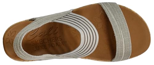 Skechers Skechers Women's Beverlee-Smitten Kitten Wedge Sandal,taupe,10 W US