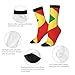 XZDZDX Republic of Congo Polyester Mid-Calf Socks 2 Black-1 for Unisex - Skin-Friendly Elastic Fashion Crew Socks