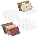 Produktbild mDesign Clutch Organizer  praktische Handtaschen Aufbewahrung mit 3 Fächern für Clutches, Geldbörsen, Kartenetuis etc.  Portemonnaie Ablage aus Kunststoff  4er-Set  durchsichtig