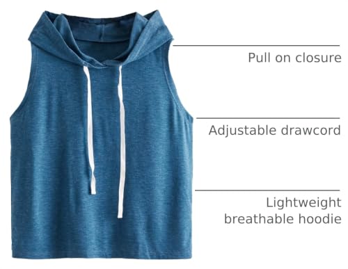 Image of SweatyRocks Women's Workout Tank Tops Sleeveless Running Athletic Hoodie Sports Gym Exercise Tops Dance Clothes