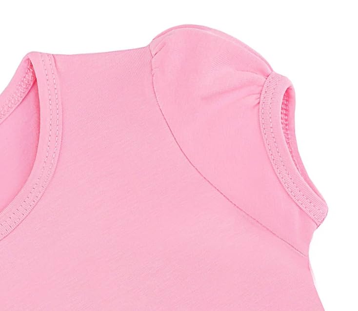 Image of Lilax Girls Short Puff Sleeve Cotton T-Shirt, Toddler & Little Girls Top | 95% Cotton Puff Sleeve Tee; Crewneck, Short Sleeve; Toddler & Girls Sizes 2T-12; for School, Play & Everyday; Machine Wash