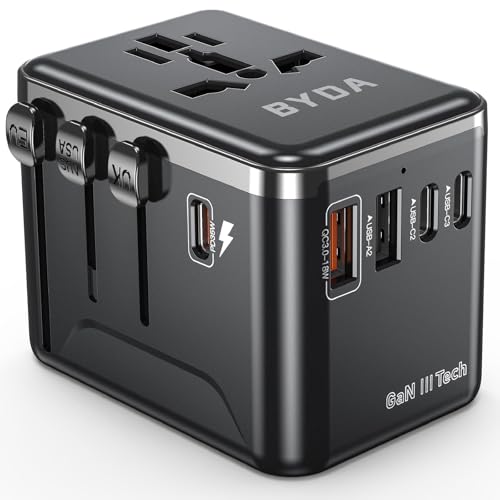Universal Travel Adapter,Worldwide All-in-One International Power Plug with USB-C 35W