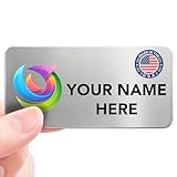 Custom Metallic Name Tag Badge - 1.5