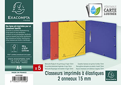 Exacompta - 542550E - Conf. da 5 Raccoglitori in