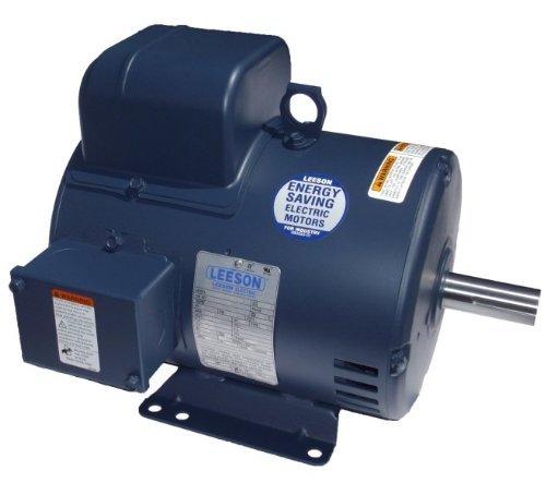 Leeson 131537.00 General Purpose ODP Motor, 1 Phase, 184T Frame, Rigid Mounting, 5HP, 1800 RPM, 208-230V Voltage, 60Hz Fequency