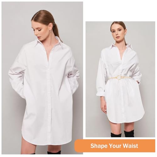 E-Clover Womens Fashion Metal Stretch Waist Skinny Belt Waistband