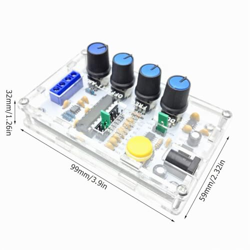 MAX038 Signalgenerator, DIY Kit 1Hz-20MHz Funktionsgenerator kann Dreiecksachse, Rechteckwelle, Sinuswelle und Vorwärts- und Rückwärtssägezahnwelle Ausgeben