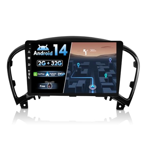 JOYX Android 14 IPS Autoradio para Nissan Juke J15 (2010-2019) / YF15 Infiniti ESQ (2011-2017) - 2G+32G - Inalámbrica CarPlay + Android Auto - Gratis Cámara - 9 Pulgada 2 DIN - Dab Volante Fast-Boot