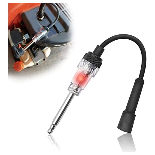 1Pcs Inline Spark Plug Tester, Small Motor Vehicle Engine Ignition, Armature Diagnostic Detector, Suitable for Automobile, Motorcycle, Lawn Mower Internal and External Engines