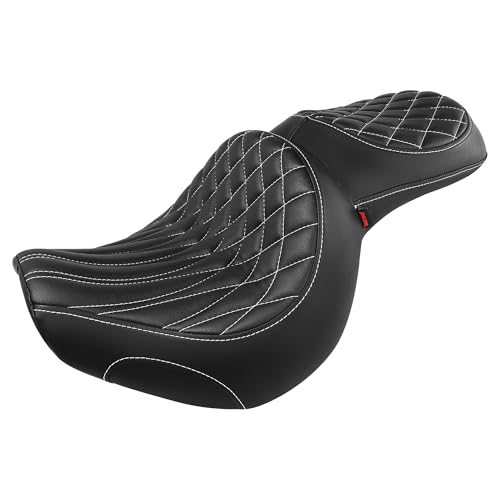 Motorcycle Seat for Kawasaki Vulcan 900 Classic/LT/Custom White Quilted by VASTMT - Used condition - US$275.99