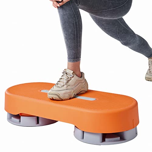 Adjustable Workout Aerobic Stepper Step Platform Trainer,4.6‘’6.3‘’7.9‘’ Levels Height-Adjustable Exercise Step Platform
