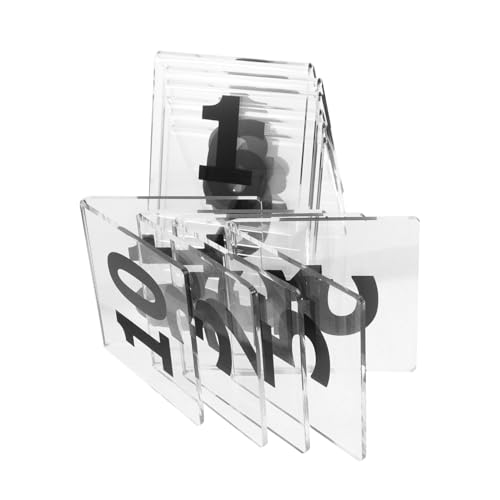 Unomor Sturdy Triangle Structure Table Number Signs Wedding Table Number Holders (1-10)
