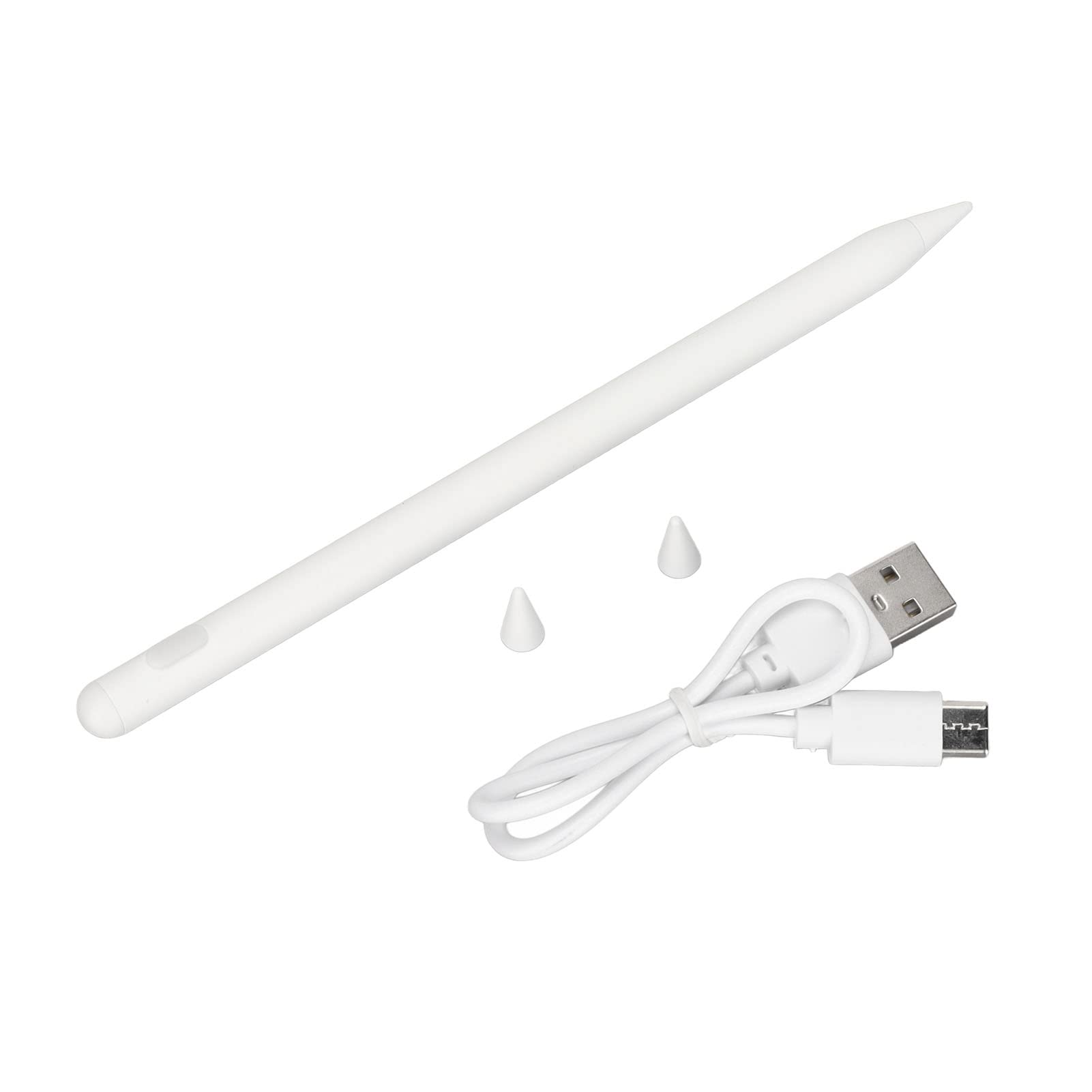 Stylus Pen Dibujo de Presión de Inclinación Confiable para Tableta iOS, Blanco, Tiempo de Uso Portátil de 9 Horas, para Usuarios de Tabletas iOS