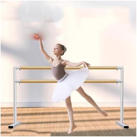Ballet Barre,Mobile Ballet Barre Rod for Dance Studio, Dancing Pole Freestanding Stretch Barre Exercise Equipment for Adult and Kids (White 150cm)