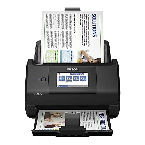 Epson WorkForce ES-580W Scanner, Dokumentenscanner (scannt ohne PC, 35 Seiten bzw. 70 Bildern pro Minute, bis DIN A4, beidseitiger Scan in einem Durchgang, automatische Ausrichtung) Cover