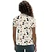 Darisoco Halloween Pumpkins Web Cat Women's Short Sleeve Golf Tennis Shirt Collared 3 Buttons Shirts Top Lightweight Quick Dry Workout Tops Workout Athletic Shirts for Girls