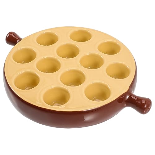 BESTonZON Plat D'Escargots Casseroles Pour Four Plaque De Cuisson En Céramique Assiettes En Céramique Plateau De Service De Fruits De Mer Vinaigre De Xérès...