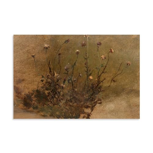 Fleurs sauvages chardons Elihu Vedder tableau pour décoration murale