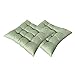 Fansu Coussins de Chaises Carrés Lot de 2, Coussin de Chaise avec Attache - Galette de Chaise Epais Tatami Coussins de Chaise pour Intérieur Extérieur Jardin Patio (Vert,40x40x8cm)
