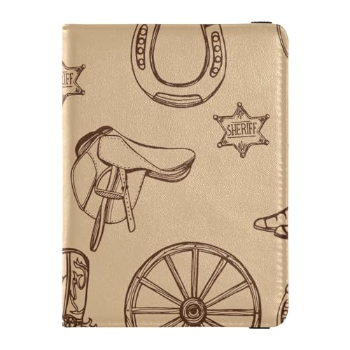 Wild West Western Scotland - Custodia per passaporto e carte di vaccinazione da donna pelle con scomparto per di Selvaggio West Scozia occidentale Taglia unica