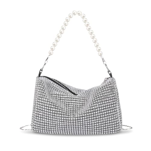 YZROHYI Bolso Cartera Mujer Fiesta,Clutch Elegante,Bolsos Brillantes,Bolso de Mano Noche,Bolso Bandolera Cruzado,Bolso Diamantes Citas,Bolso de Noche,Bolso de Embrague Manera,Bolsos de Novia