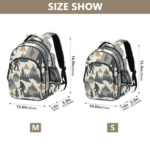 Sasquatch Tree Backpack for Kids Elementary School Bag Boys Girls Bookbag Travel Backpack Daypack4