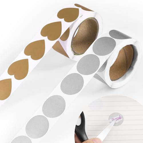 Gosknor Round & Heart Scratch Off Labels