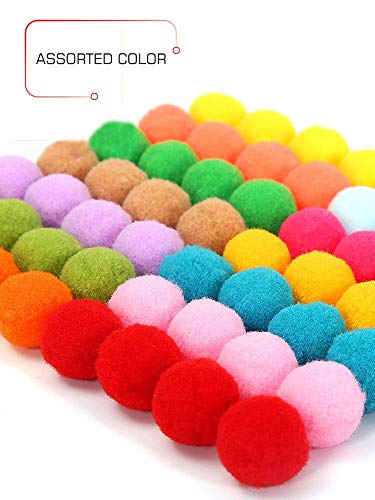 500 Pcs 1 Inch Pom Poms Arts And Crafts - Colorful Assorted Pompoms, Rainbow Puff Cotton Balls For Crafts Kids Diy Project Home Party Holiday Creative Decorations #TOP2