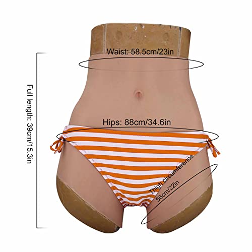 RTIA Calcinha de vagina de silicone realista falsa calcinha de quadril realçador de quadril calcinha