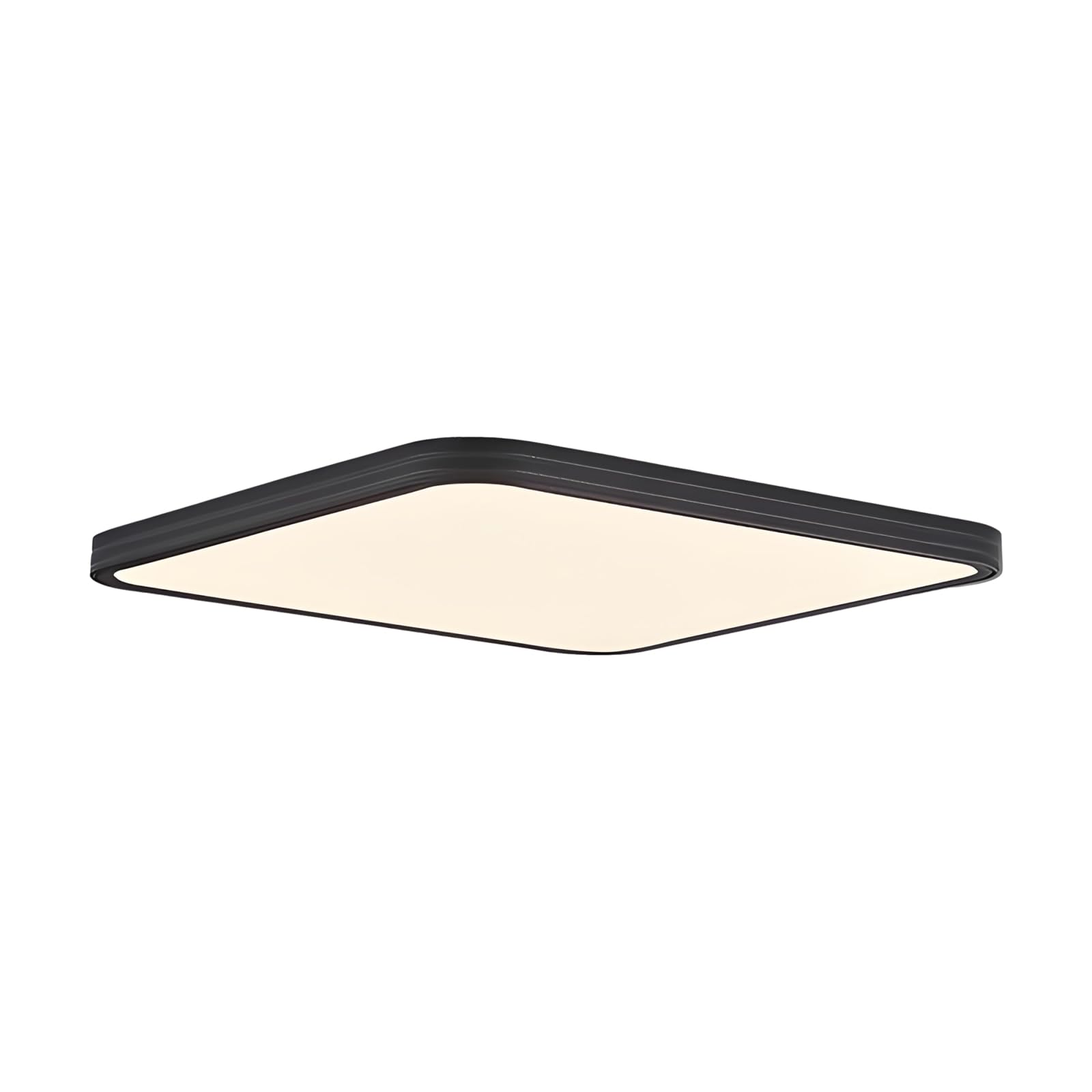 WLBHWL Modern LED Ceiling Light, Square Flush Mount Remote Control Close to Ceiling Lamp 19.7" Dimmable Ultra-Thin Lighting Fixture for Living Room, Bedroom, Dining Room