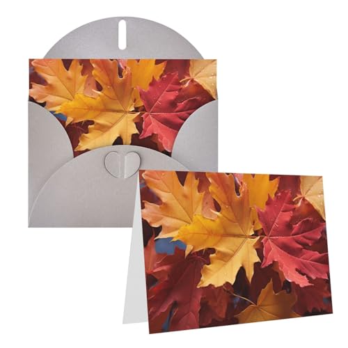 Cartes de vœux vierges feuilles d'érable pour écrire à vos proches